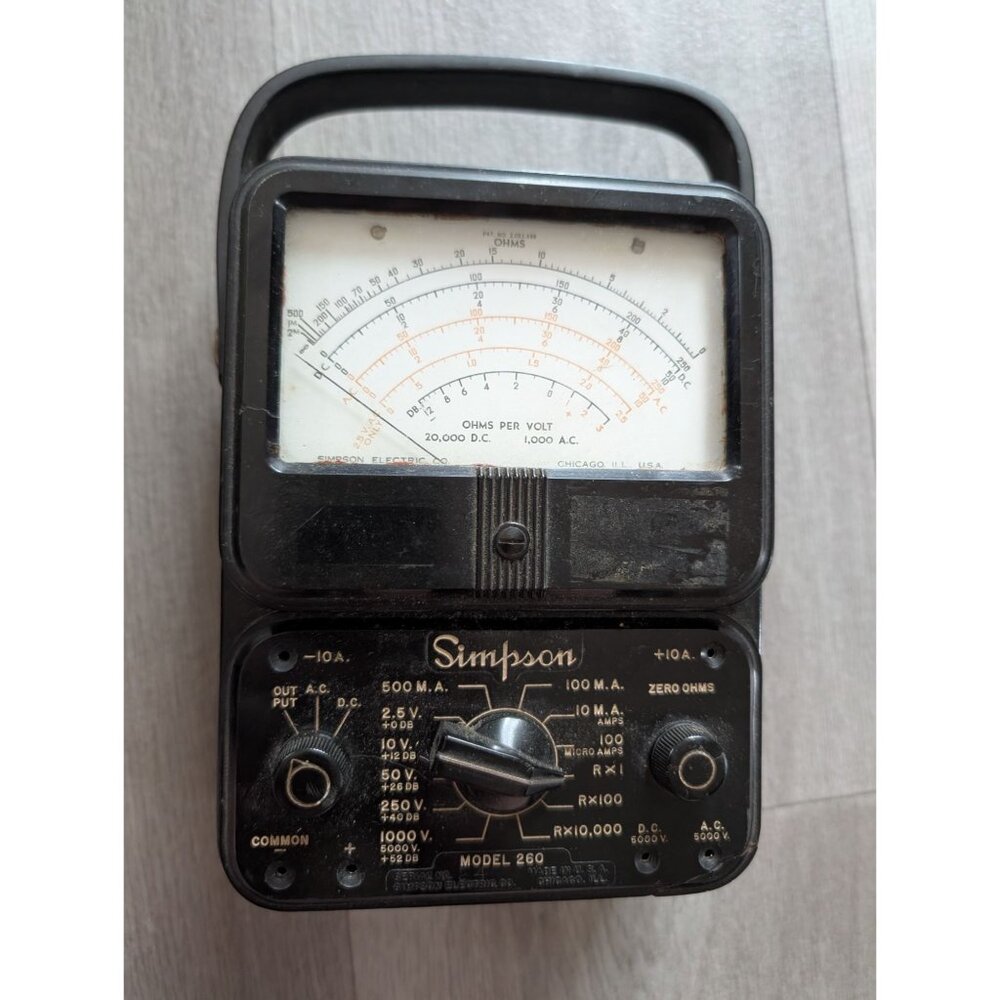 Vintage Simpson Model 260 Series Meter Analog Multimeter